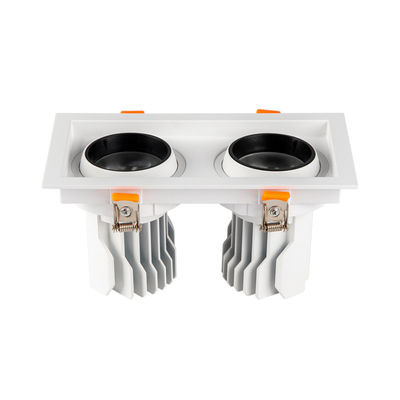 kwaliteit  aluminum ROHS Dimmable Led Grille Spotlight Double Head 3W 5W fabriek